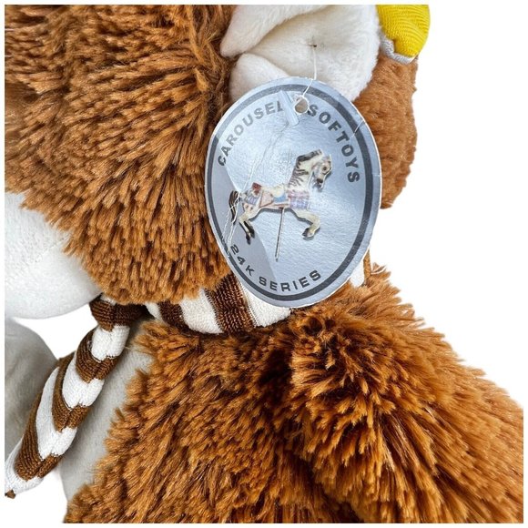 Carousel Softtoys Marley Monkey Plush Banana Hat On Head Brown 18 Inch Vintage - Picture 7 of 9